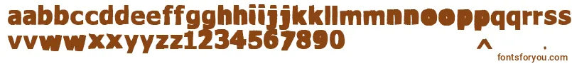 VtksWaterCristals Font – Brown Fonts on White Background