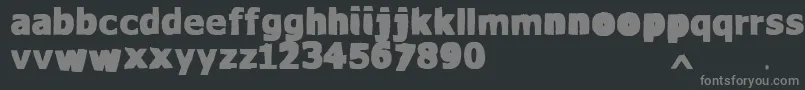 VtksWaterCristals Font – Gray Fonts on Black Background