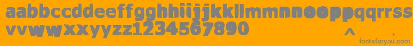 VtksWaterCristals-fontti – harmaat kirjasimet oranssilla taustalla