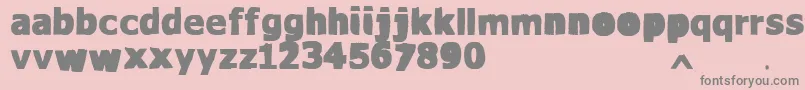 フォントVtksWaterCristals – ピンクの背景に灰色の文字