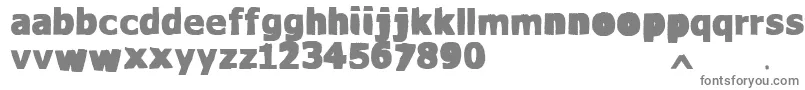 フォントVtksWaterCristals – 白い背景に灰色の文字
