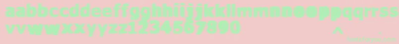 フォントVtksWaterCristals – ピンクの背景に緑の文字