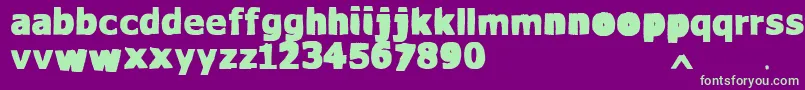 VtksWaterCristals Font – Green Fonts on Purple Background