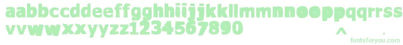 フォントVtksWaterCristals – 白い背景に緑のフォント