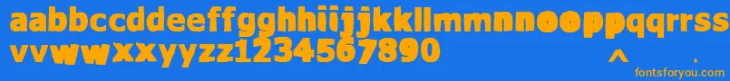 VtksWaterCristals Font – Orange Fonts on Blue Background