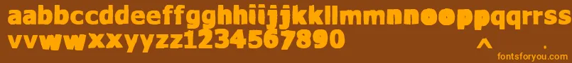 Шрифт VtksWaterCristals – оранжевые шрифты на коричневом фоне