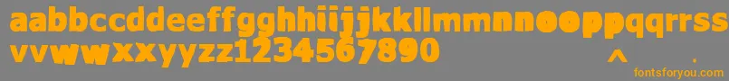 VtksWaterCristals Font – Orange Fonts on Gray Background