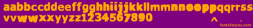 Шрифт VtksWaterCristals – оранжевые шрифты на фиолетовом фоне