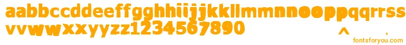 VtksWaterCristals-Schriftart – Orangefarbene Schriften auf weißem Hintergrund