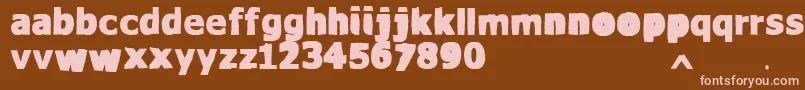 VtksWaterCristals Font – Pink Fonts on Brown Background