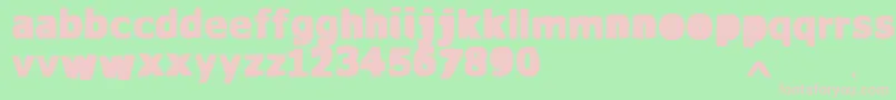 フォントVtksWaterCristals – 緑の背景にピンクのフォント