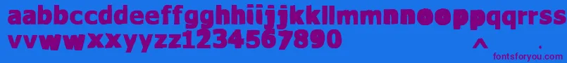 VtksWaterCristals Font – Purple Fonts on Blue Background