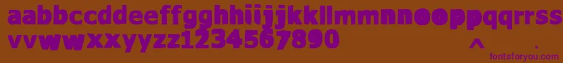VtksWaterCristals-fontti – violetit fontit ruskealla taustalla