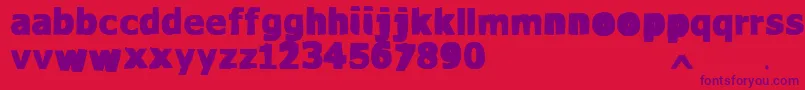 VtksWaterCristals Font – Purple Fonts on Red Background