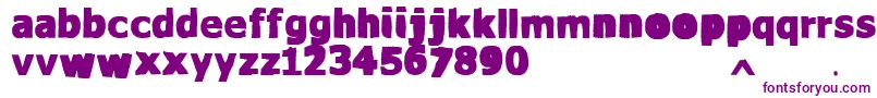 VtksWaterCristals-fontti – violetit fontit valkoisella taustalla