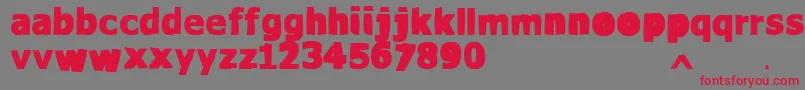 フォントVtksWaterCristals – 赤い文字の灰色の背景