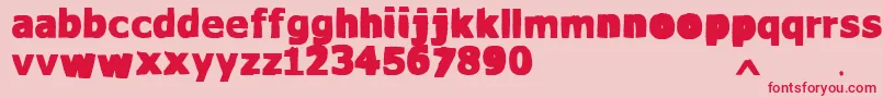 VtksWaterCristals Font – Red Fonts on Pink Background