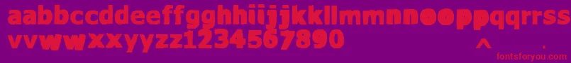 フォントVtksWaterCristals – 紫の背景に赤い文字