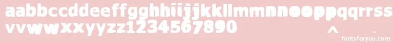 VtksWaterCristals-fontti – valkoiset fontit vaaleanpunaisella taustalla