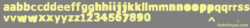 VtksWaterCristals Font – Yellow Fonts on Gray Background