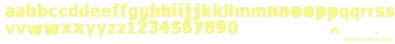 Czcionka VtksWaterCristals – żółte czcionki na białym tle
