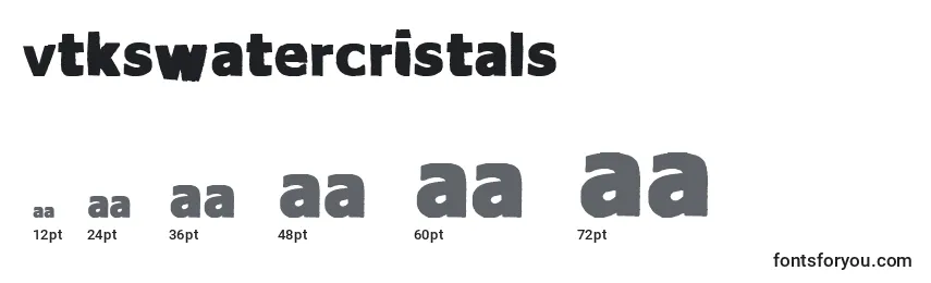 Размеры шрифта VtksWaterCristals