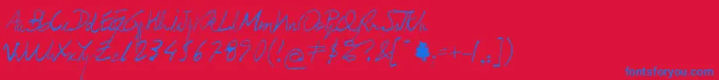 Prof.Jorge Font – Blue Fonts on Red Background
