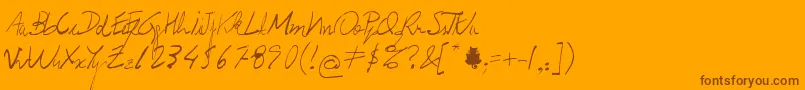 Prof.Jorge Font – Brown Fonts on Orange Background