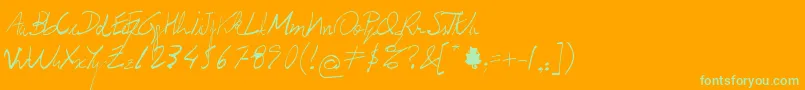 Prof.Jorge Font – Green Fonts on Orange Background