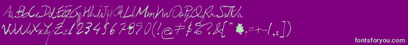 Prof.Jorge Font – Green Fonts on Purple Background