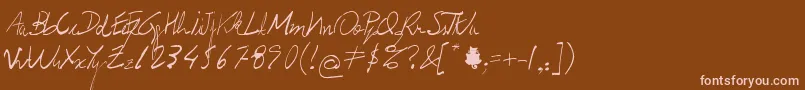 Prof.Jorge Font – Pink Fonts on Brown Background