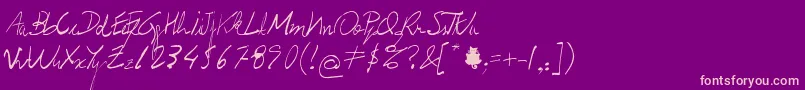 Prof.Jorge Font – Pink Fonts on Purple Background