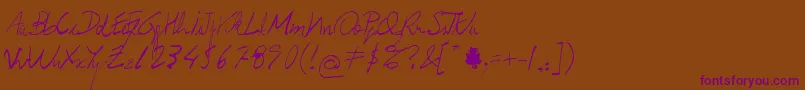 Prof.Jorge Font – Purple Fonts on Brown Background