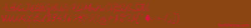 Prof.Jorge Font – Red Fonts on Brown Background