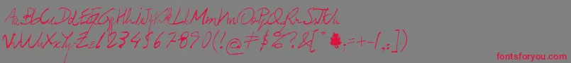 Prof.Jorge Font – Red Fonts on Gray Background