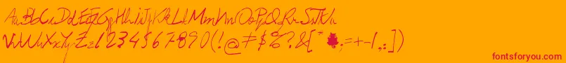 Prof.Jorge Font – Red Fonts on Orange Background