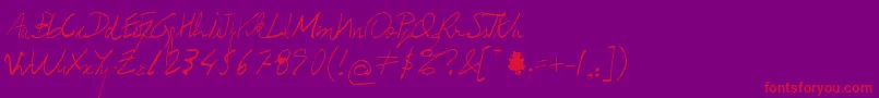 Prof.Jorge Font – Red Fonts on Purple Background