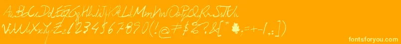 Prof.Jorge Font – Yellow Fonts on Orange Background