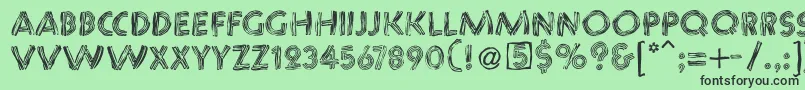 Chaosstripescaps Font – Black Fonts on Green Background