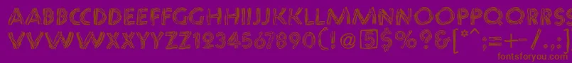 Chaosstripescaps Font – Brown Fonts on Purple Background