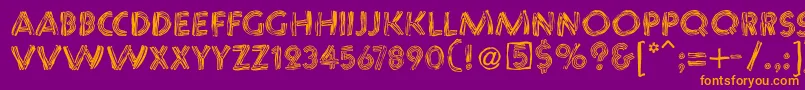 Chaosstripescaps Font – Orange Fonts on Purple Background