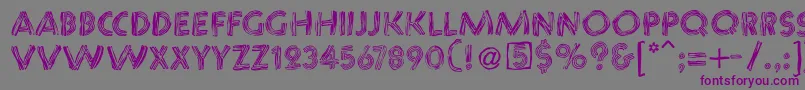 Chaosstripescaps Font – Purple Fonts on Gray Background