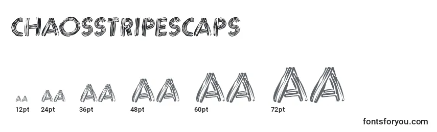 Größen der Schriftart Chaosstripescaps