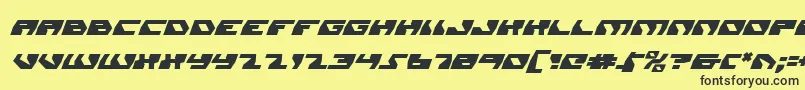 DaedalusItalic Font – Black Fonts on Yellow Background