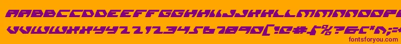 Шрифт DaedalusItalic – фиолетовые шрифты на оранжевом фоне