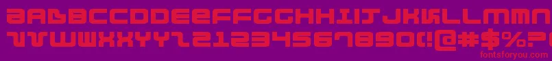 フォントDirektorExpanded – 紫の背景に赤い文字