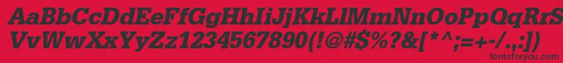 GlyphaltstdBlackoblique Font – Black Fonts on Red Background