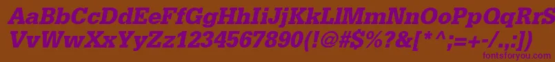 GlyphaltstdBlackoblique Font – Purple Fonts on Brown Background