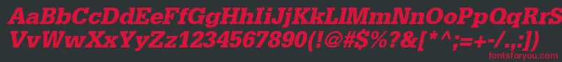 GlyphaltstdBlackoblique Font – Red Fonts on Black Background