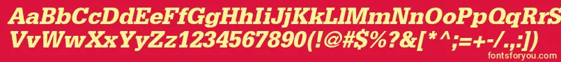 GlyphaltstdBlackoblique Font – Yellow Fonts on Red Background